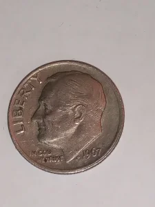 One dime, Ruzvelt, 1967
