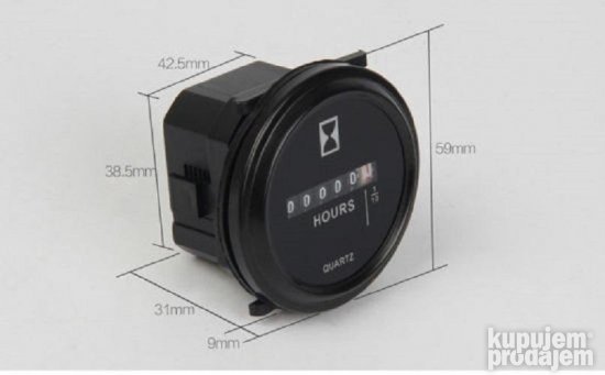 Brojac radnih sati - 9V - 80V - AC-DC