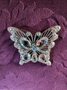 Bros vintaz,zenski nov,leptir sa cirkonima.