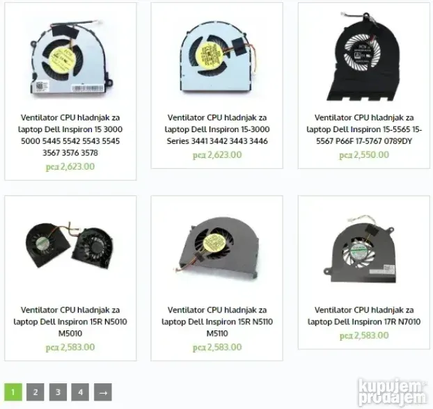Kuleri, ventilatori za laptop - VELIKI BROJ MODELA !