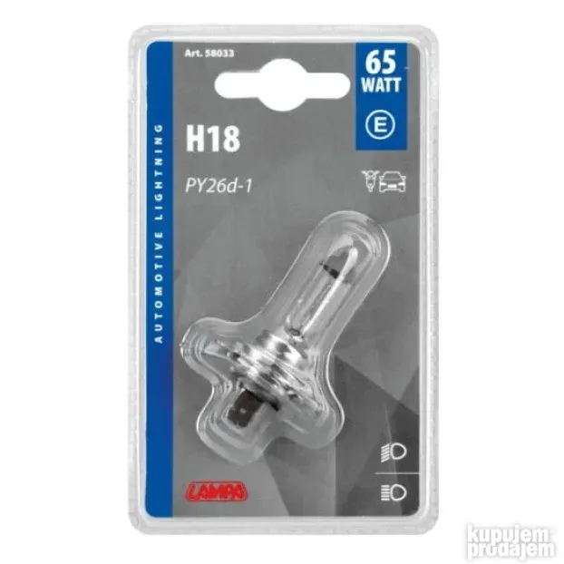 Sijalica H18 12V 65W (1 kom) Lampa 58033
