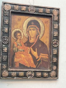 Ikona na dasci Pravoslavna iz 17 veka, muzejska Ikona