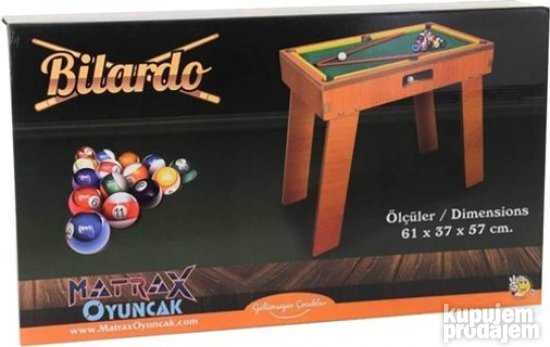 Drveni Bilijar sto sa nogarama Matrax Oyuncak