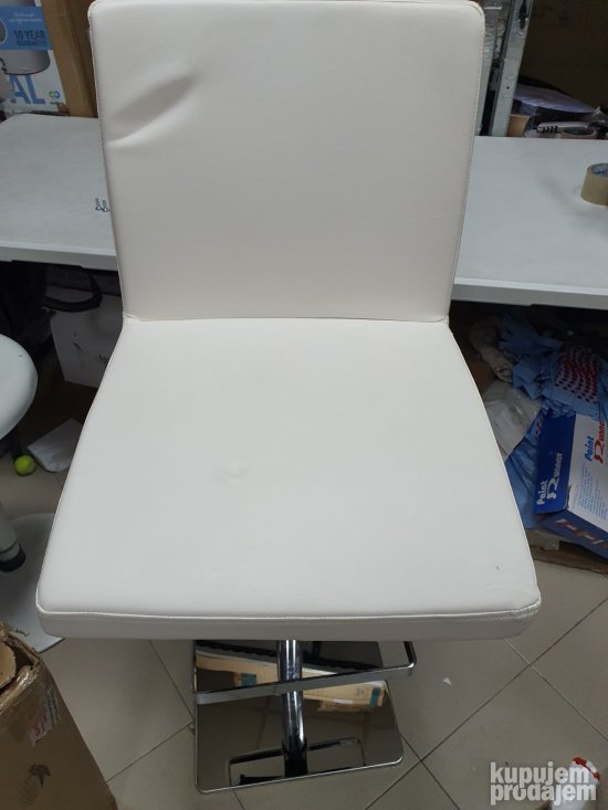 Barska Stolica Hrom-Bela 42x53x92-113cm - Robas Lund