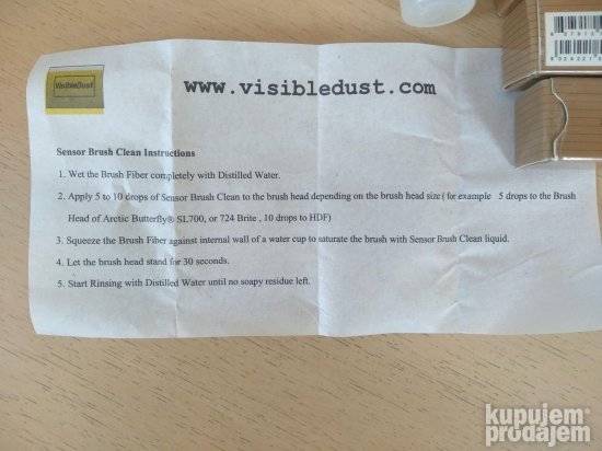 Visible Dust Sensor Brush Clean Liquid