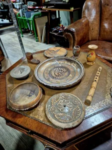 Stari drveni Etno predmeti iz 70- tih hodina