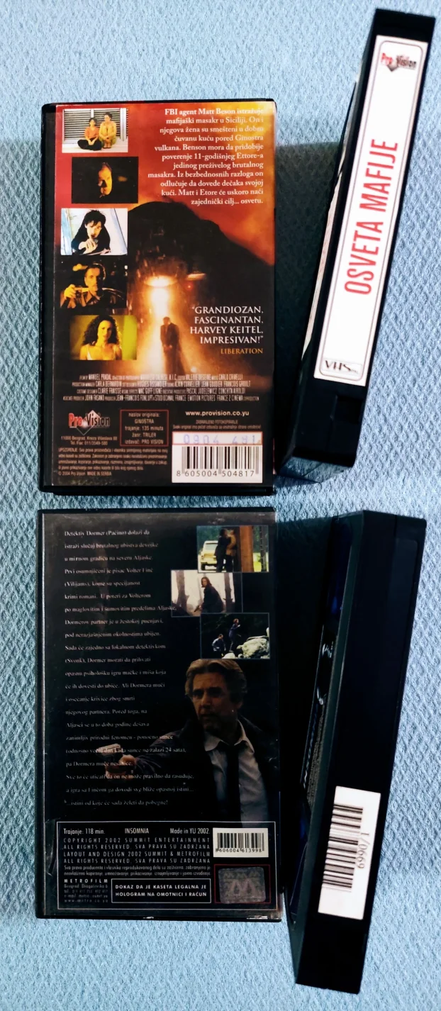 Blade/Osveta Mafije/Insomnia/Životinjski Instinkt-VHS