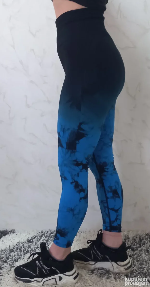 Zenske helanke push up mod.9072 crno-plave