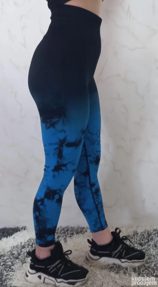 Zenske helanke push up mod.9072 crno-plave