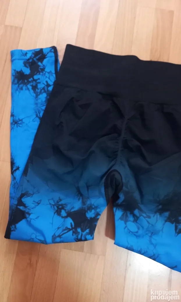 Zenske helanke push up mod.9072 crno-plave