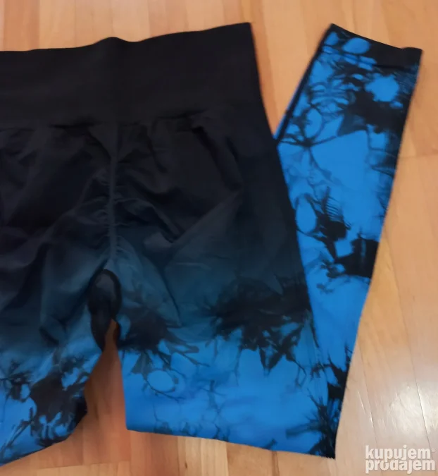 Zenske helanke push up mod.9072 crno-plave