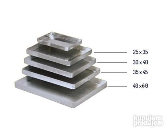 Tepsija aluminijumska pravougao 60X40 (1,600 gram)  NOVO
