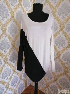 Tunika crno bela za punije dame