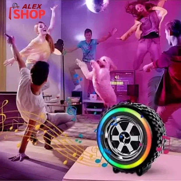 Bluetooth zvučnik točak sa LED svetlom: muzika i svetlosni