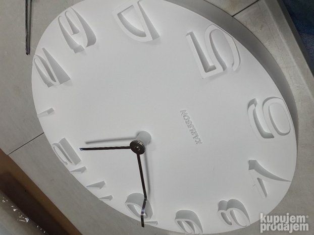 Zidni Beli Sat 42cm - Karlsson