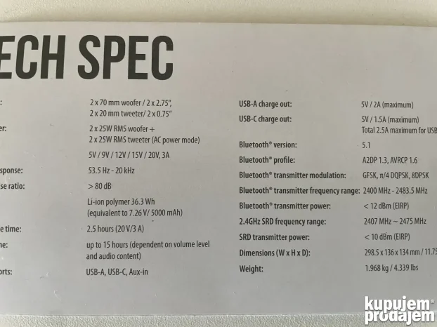 JBL bluetooth zvučnik