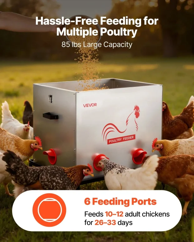 Automatska Hranilica Za Pilice Kokoske Sa 6 Otvora vv