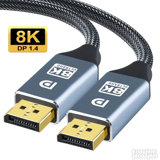 8K/60Hz DisplayPort DP 1.4 kabl 1m 2m 3m 5m 8m displej port