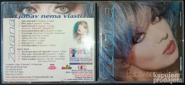 Zorana-Ljubav nema Vlasti CD (1997)