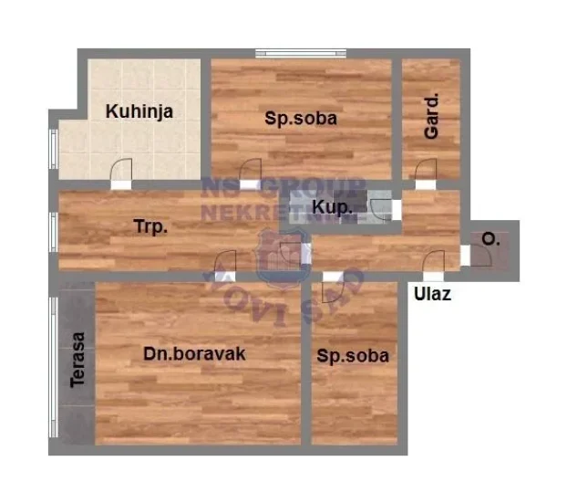 Železnička stanica, 2.5 dvoiposoban, 56 m²