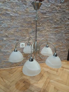 Veliki luster sa 5 abažura/kugli