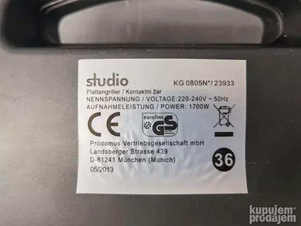 Studio Grill Toster 1700W