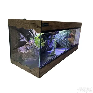 Terarijum 70x27x30 sa 3d pozadinom, rasvetom, grejačem