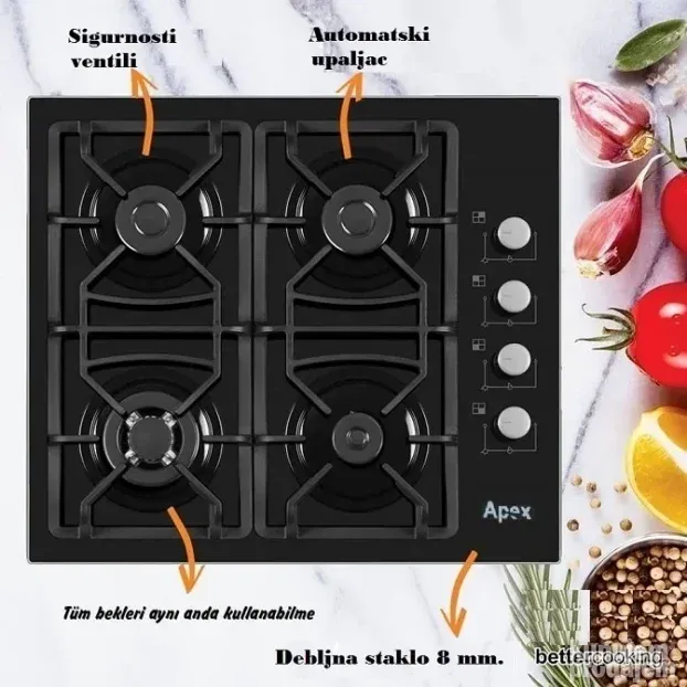 Ugradna plinska rerna na gas plin sporet raznjem (Novo) BLC