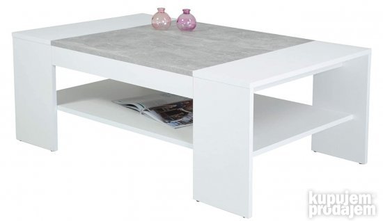 Klub Sto 111x67x44cm (Belo-Boja Mermera)- Oliver