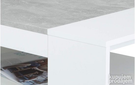 Klub Sto 111x67x44cm (Belo-Boja Mermera)- Oliver