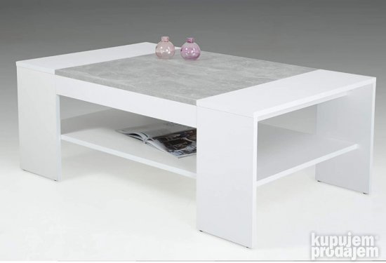 Klub Sto 111x67x44cm (Belo-Boja Mermera)- Oliver