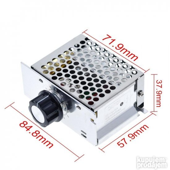 REGULATOR BRZINE AC motora 20A 220V 4000W potenciometar NOVO