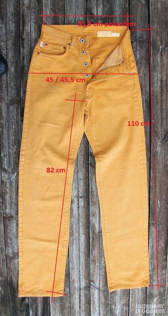 ORIGINAL LEVIS Belgien i RIVET U.S.A. farmerke