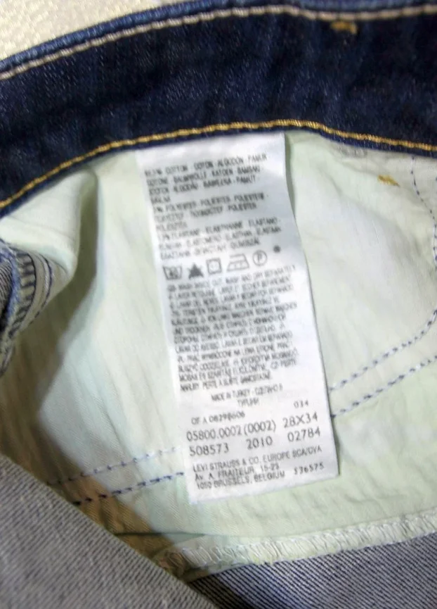ORIGINAL LEVIS Belgien i RIVET U.S.A. farmerke