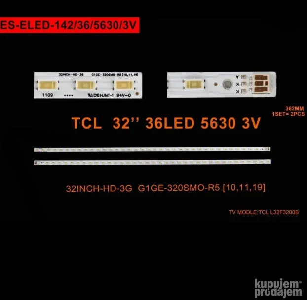 ES-ELED-142 led trake za TCL L32F3200B, GRUNDIG 32VLE8130