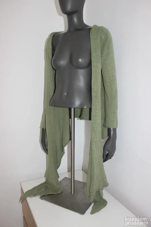 dzemper zenski pamucni pocepan aura knits sa kapuljacom M/38