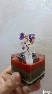 Orgonit kocka,crni turmalin, zad,dva veća komada gorskog kri