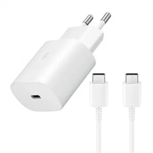 Samsung kucni punjac 25W Type C sa kablom beli EP-TA800-XW