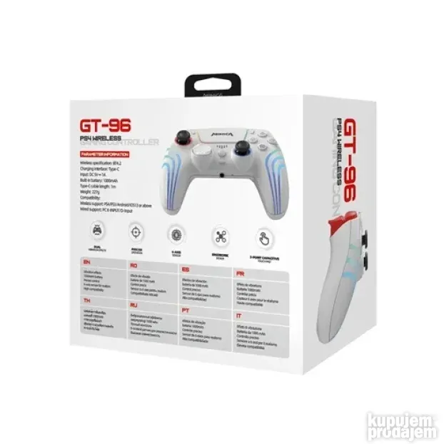 Gamepad Wireless Monka Contra GT96 za PS4 sa vibracijom beli
