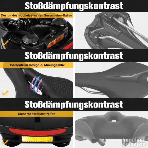 Sedište za biciklu sa navlakom+REFLEKTUJUĆE svetlo dve boje