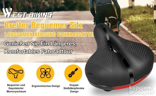 Sedište za biciklu sa navlakom+REFLEKTUJUĆE svetlo dve boje