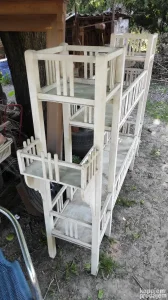 Retro drvena Polica za cvece  velika