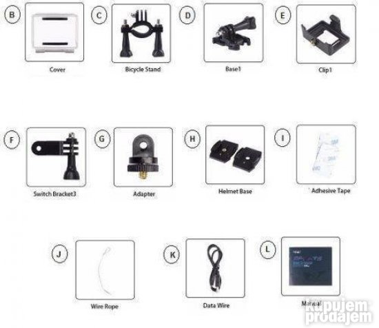 Vodootporna kamera full HD 1080p WiFi