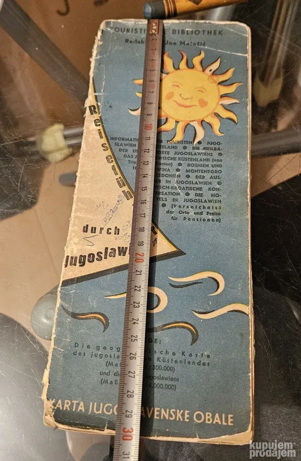 Karta Jugoslovenske obale "Učila" Zagreb 1952 godina