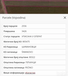 Pećinci, Šimanovci, 35 ar