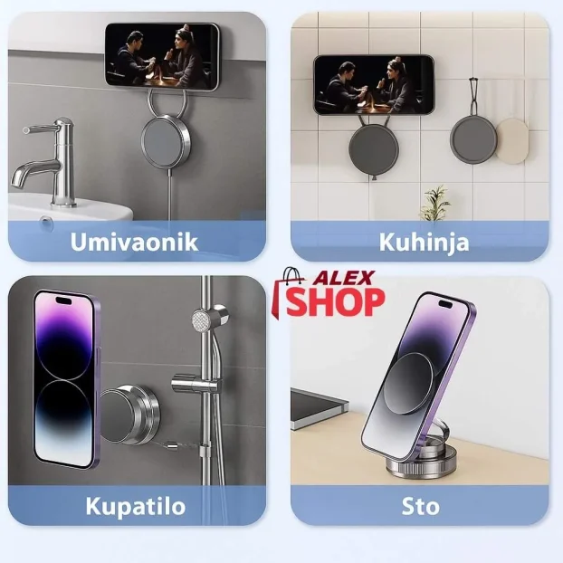 Magnetni držač za telefon sa rotirajućim postoljem Magnetni