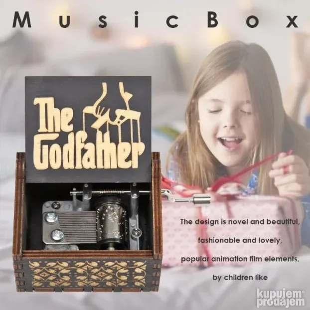 Retro drvena muzička kutija (The Godfather)