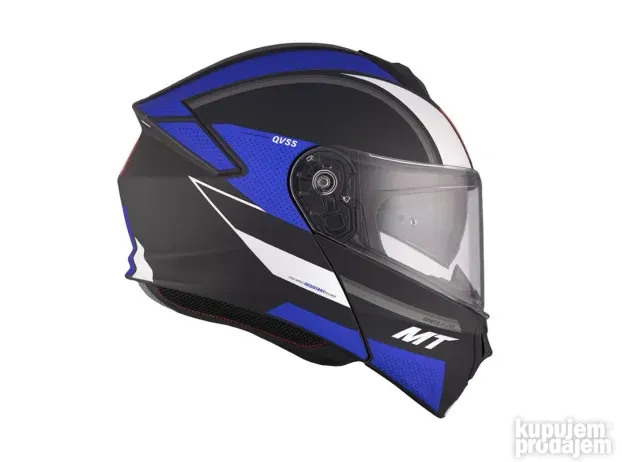 MT flip up kaciga GENESIS Cave plava mat