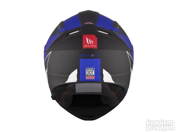 MT flip up kaciga GENESIS Cave plava mat