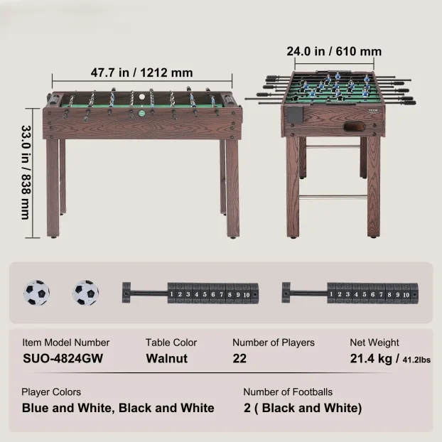 Sto za stoni fudbal pune velicine 122cm sa 2lopte